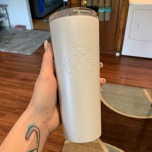 Starbucks white coffee tumbler
